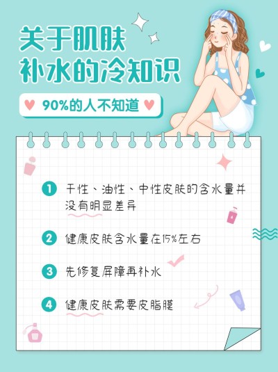 微商美容护肤知识科普简约插画小红书配图