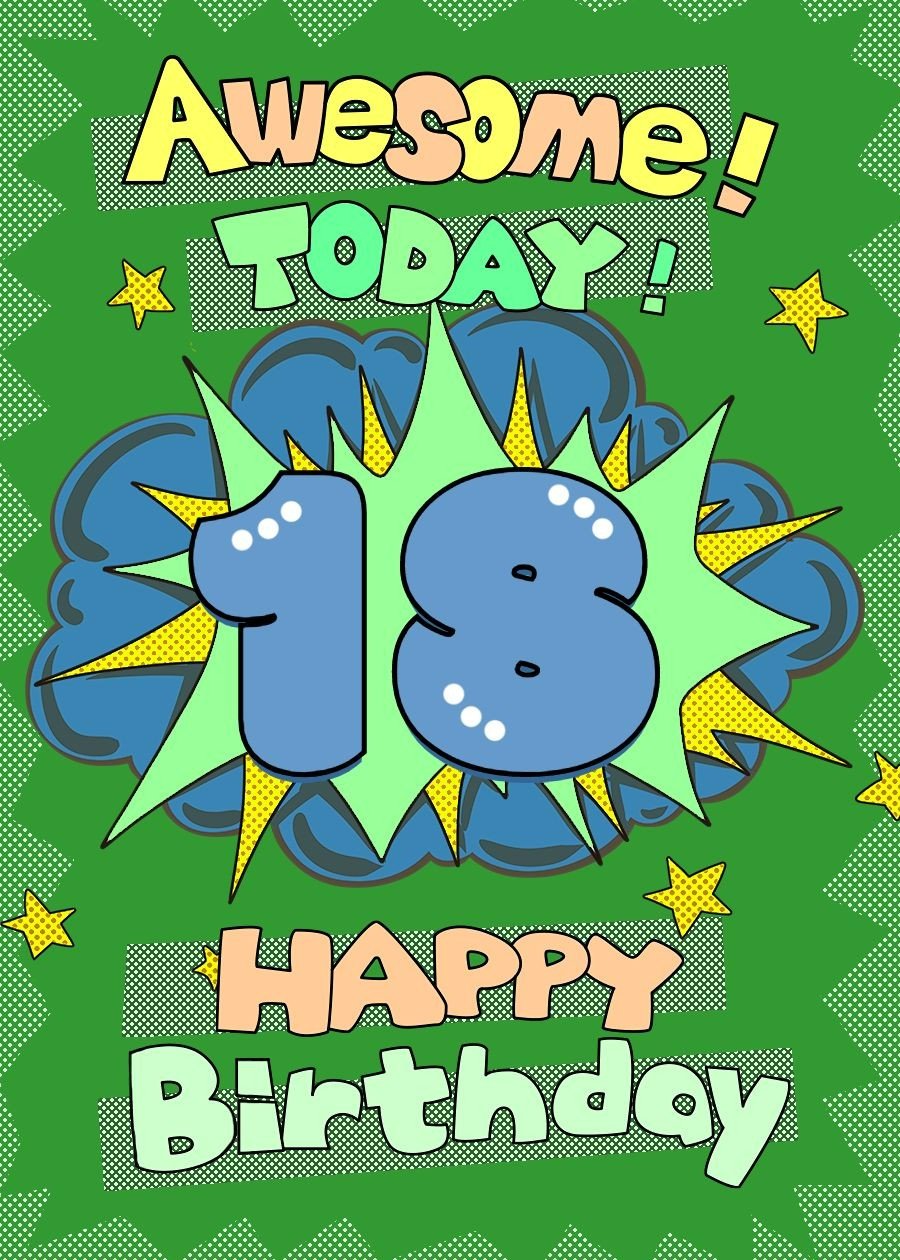 Cartoon Green Explosion Box Pattern Birthday card
