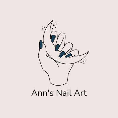 Hand Painted Style Hand Element Nail Art Manicures Salon Beauty Services Brand Logo