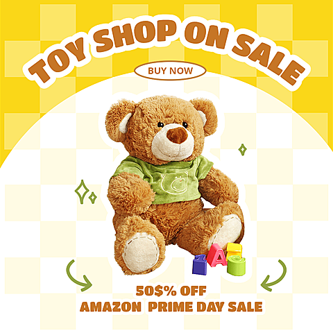 Amazon Prime Day Toys Bear Discount Sale Promotion Sale Ecommerce Product Image