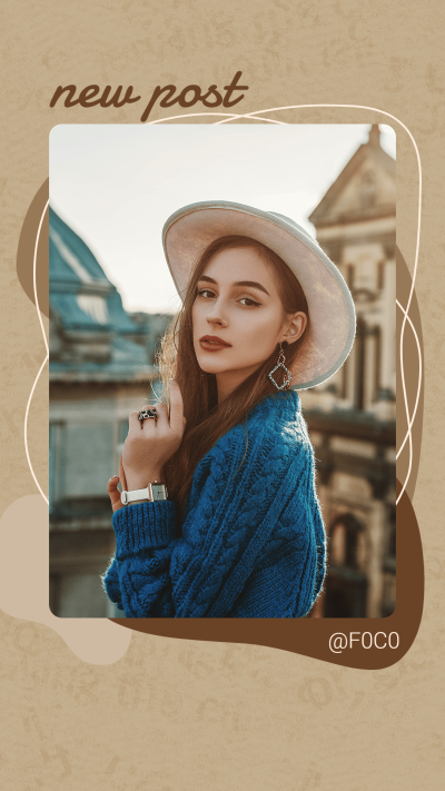 Literary Style Hat Girl New Post Instagram story