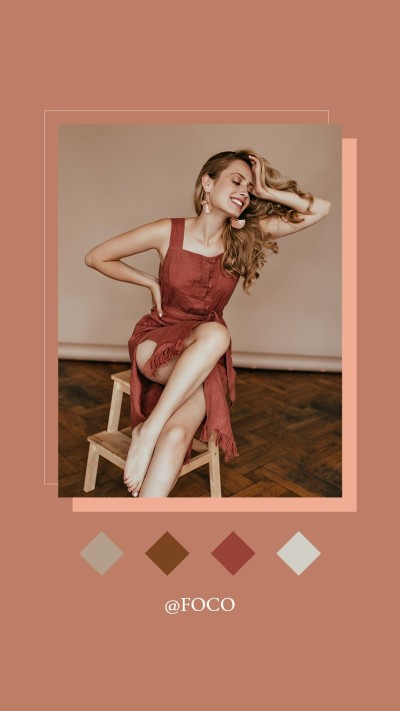 Minimal art style Color Block Woman Instagram story 