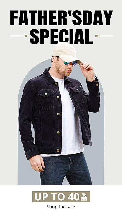 Arch Line Element Father's Day Men's Clothing Fashion Discount Sale Promo Ecommerce Story