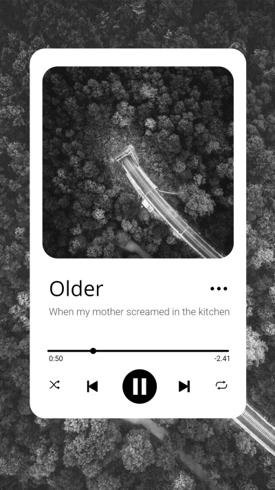 Music player interface simulation Filter Natural Scene Instagram story