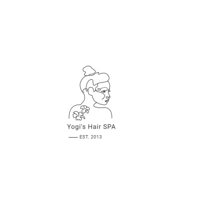 Black Hand Painted Line Beauty Salon Facial SPA Services Brand Logo