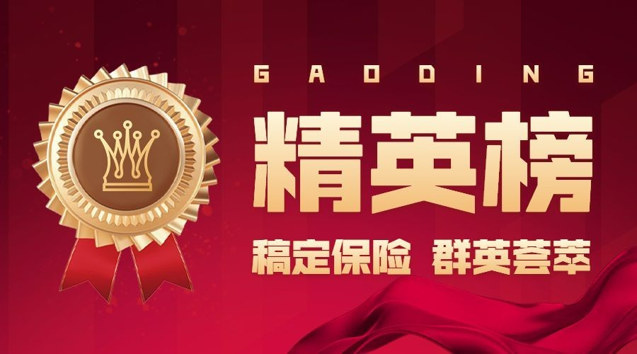 金融保险精英排行榜喜报表彰横版海报预览效果