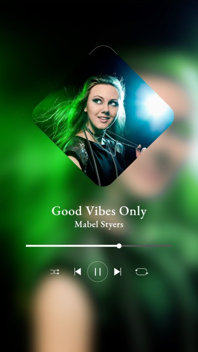 Music player interface simulation Light Girl Instagram story