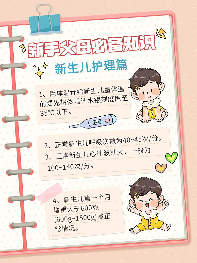 微商新手父母知识科普攻略指南可爱手帐风小红书配图