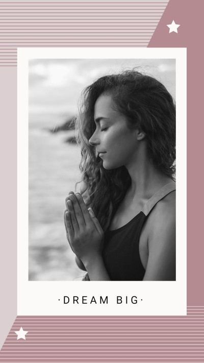 Simple Filter Element Woman Polaroid style Instagram story