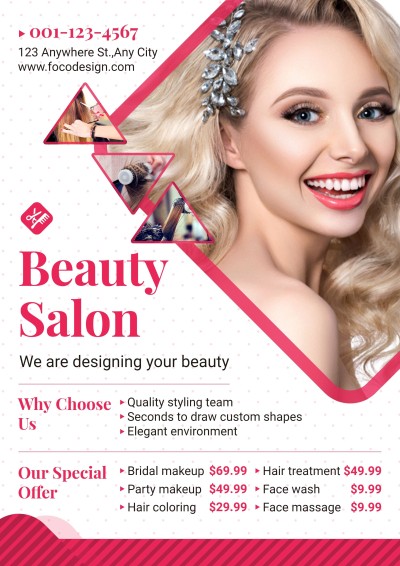 Beauty SPA Treatment and Hair Salon Advertising Flyer