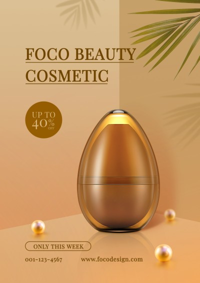 Skincare Beauty Cosmetics Discount Sale Promo  Advertising Flyer
