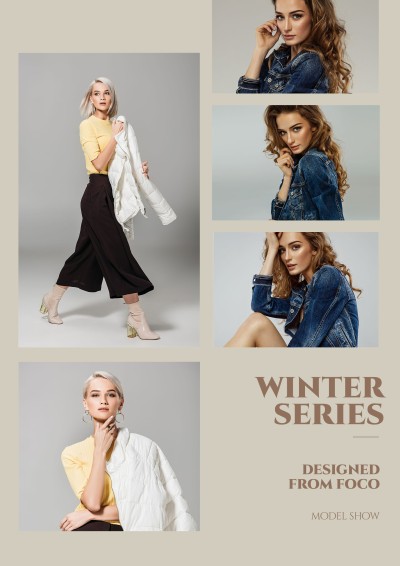 Multiple Picture Women's Clothing Fashion Wear Product Series Collection Promo Advertising Poster