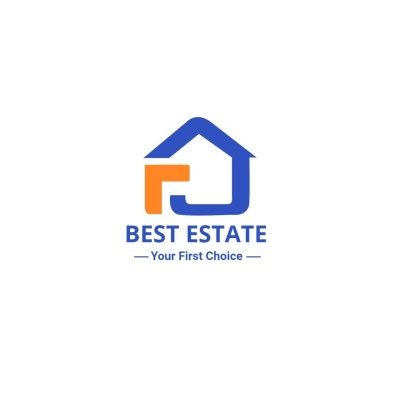 Blue Line Element Real Estate Agency Firm Company Business Logo