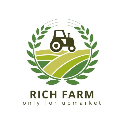 Hand Painted Style Leaves Frame Farm Logo