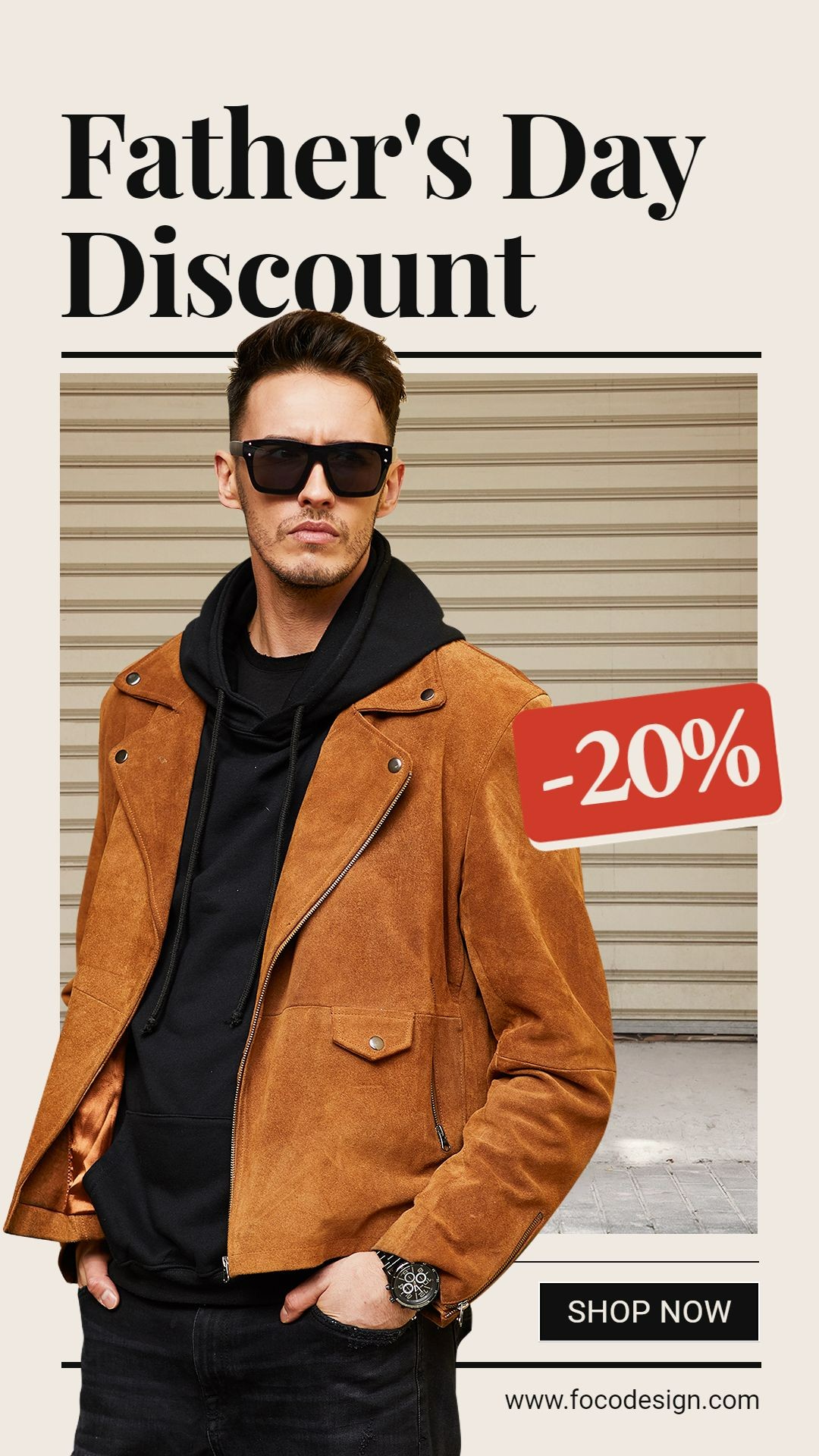 Sunglass Soat Man Father's Day Men's Clothing Fashion Discount Sale Promo Ecommerce Story预览效果