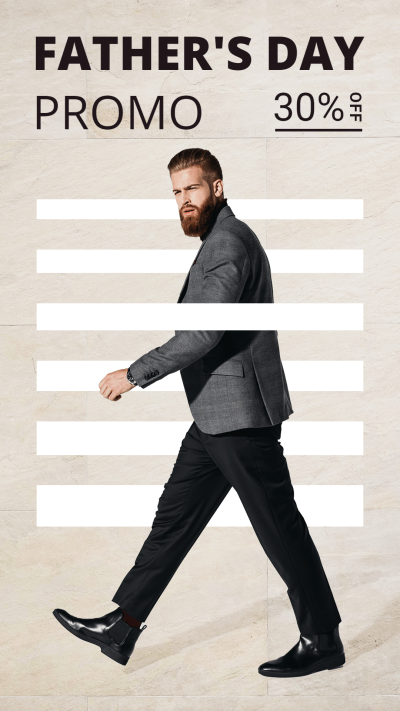 Father's Day Men's Fashion Formal Wear Suit Clothing Discount Sale Promo Ecommerce Story