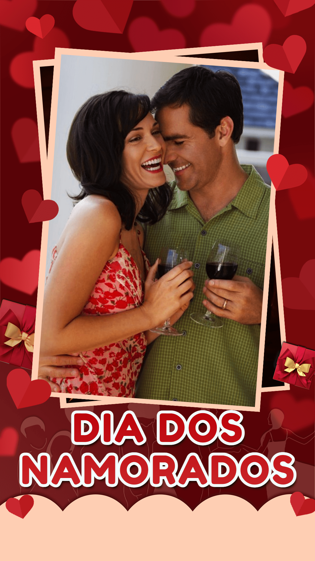 Retro Gift Boxes Pattern Dia dos namorados Instagram Story