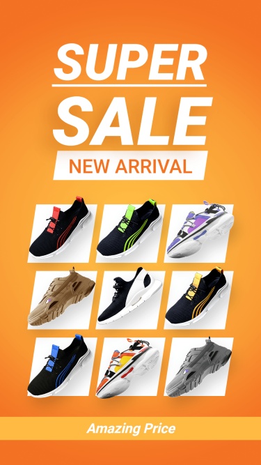 Running Shoes Sports Active Fitness Wear Sale Promo Ecommerce Story