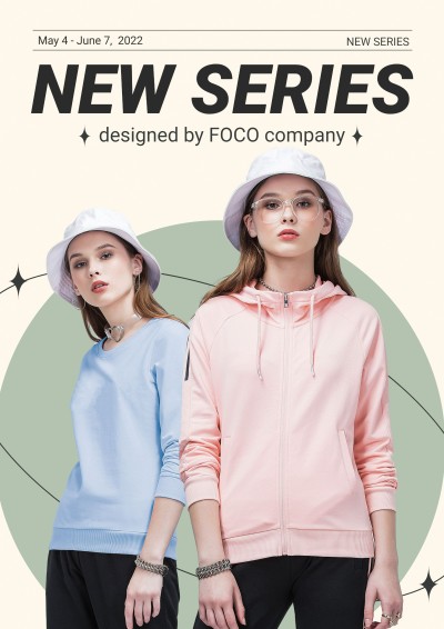 Women's Hoodie Fashion Clothing New Product Arrival Advertising Poster
