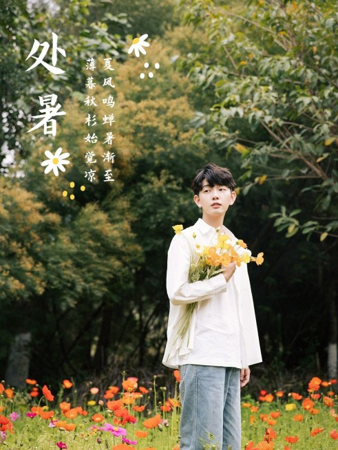 秋日节气处暑自拍晒照简约风plog模板预览效果