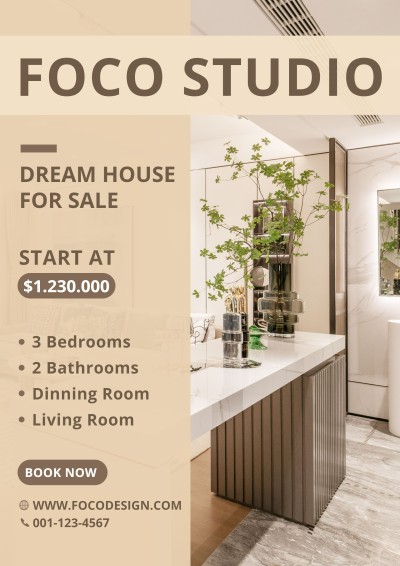 Simple Dream House Listing For Sale Real Estate Flyer
