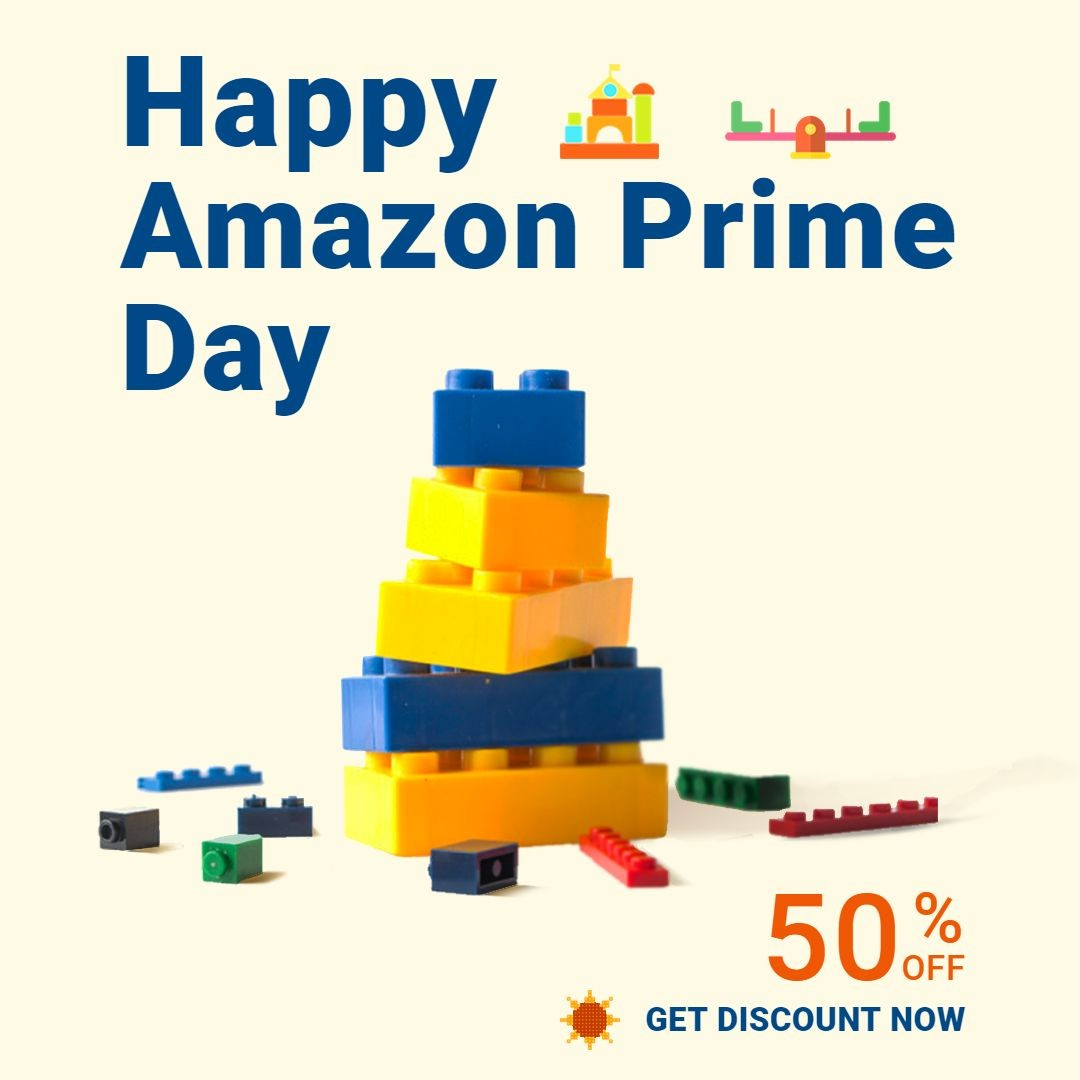 Amazon Prime Day Toys and Craft Discount Promotion Sale Ecommerce Product Image预览效果