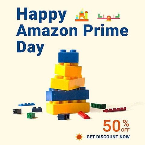 Amazon Prime Day Toys and Craft Discount Promotion Sale Ecommerce Product Image