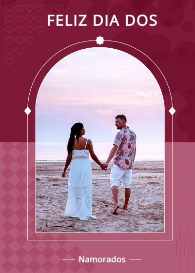 Literary Dia dos namorados Couple Seaside Scene Dates Greeting Card
