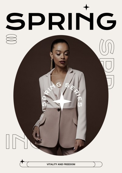 Women's Clothing Spring Fashion Product Promo Advertising Poster