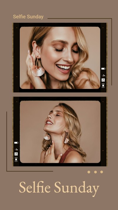 Retro Film style Smile GIrl Instagram story