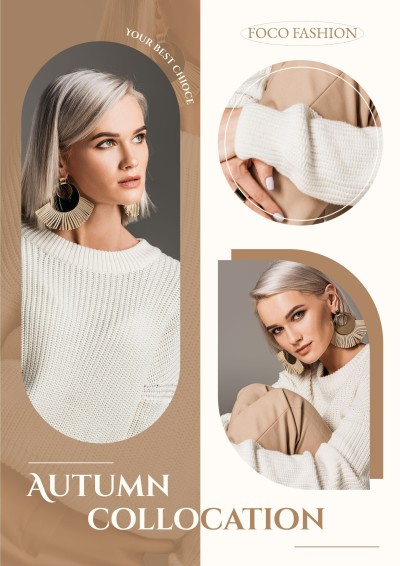 Women's Clothing Fall Autumn Season Fashion Product Details Display Advertising Poster