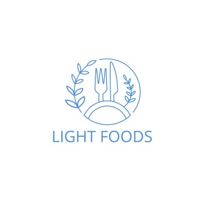 Blue Color Circle Element Restaurant Bar Food and Drink Logo