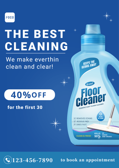 Cleaning Product Discount Sale Advertising Poster