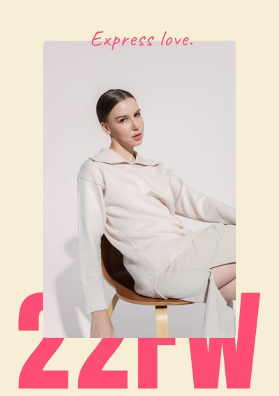 Women's Fall Winter Fashion Clothing Product Advertising Poster