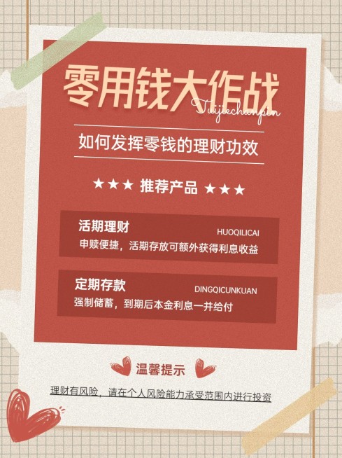 金融保险零用钱投资理财科普小红书配图预览效果