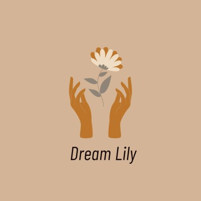 Hand Painted Flower Element Beauty Cosmetics Skincare Company Brand Logo