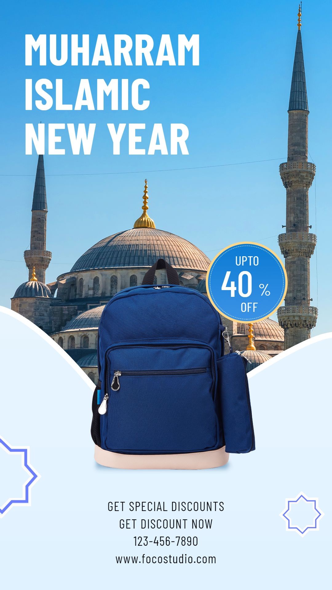 Muharram Islamic New Year School Bag Pack Discount Sale Ecommerce Story