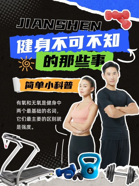 健身运动攻略小红书封面预览效果