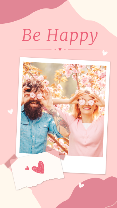 Polaroid style Color Block Decorate Couple Memory  Instagram story