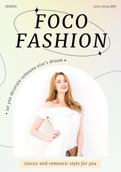 Fresh Ellipse Frame Women's Wear Advertising Poster