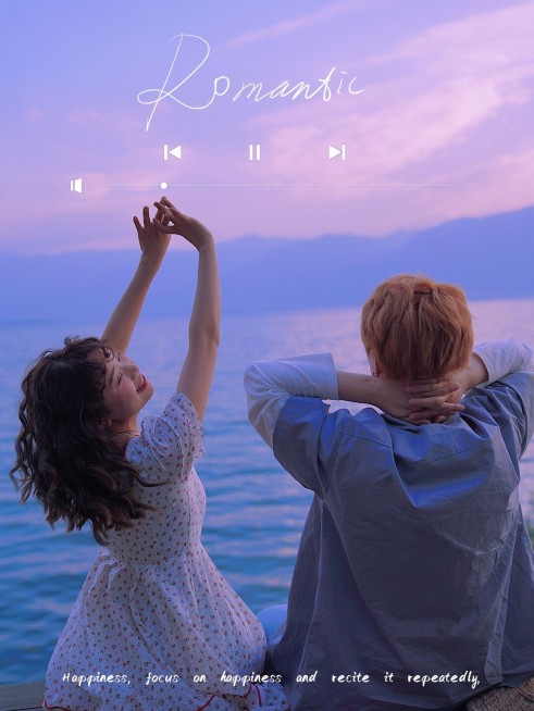 杂志海报风情侣自拍简约风plog模板预览效果