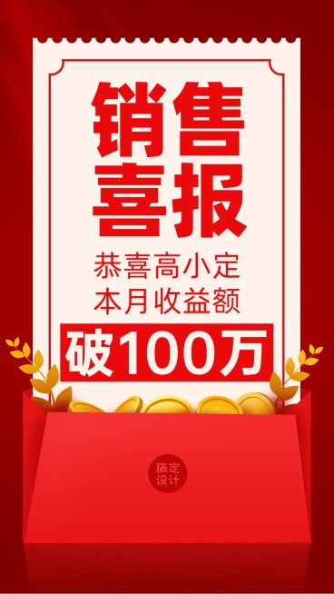 喜报业绩表彰个人表彰贺信预览效果