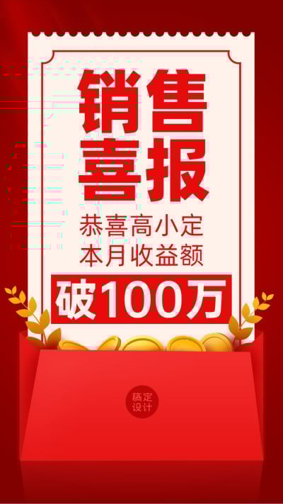 喜报业绩表彰个人表彰贺信