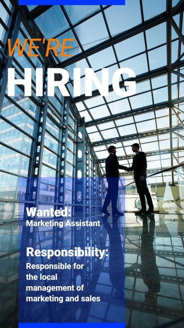 Clarify Position Business Recuritment Fashion Simple Style Vertical Poster LinkedIn Post预览效果
