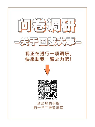 企业商务调查问卷简约海报