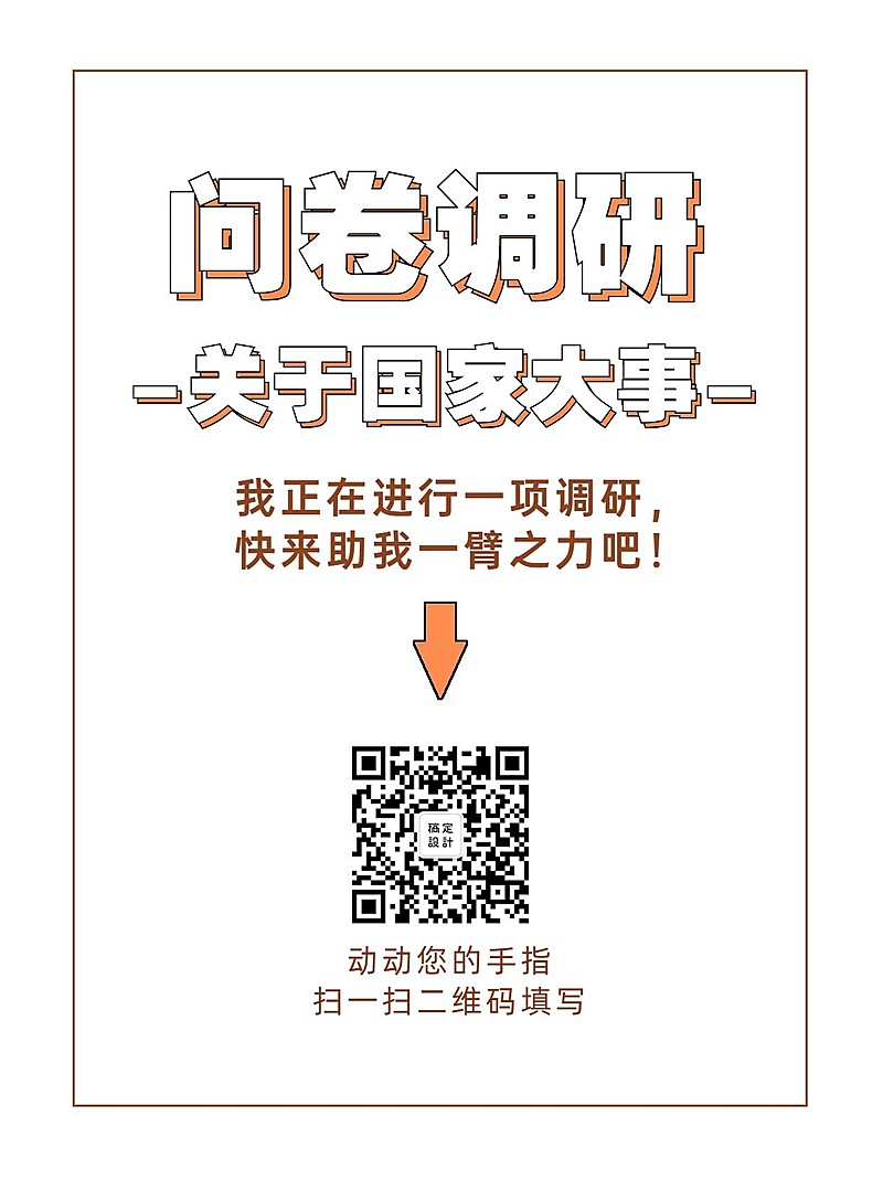 企业商务调查问卷简约海报