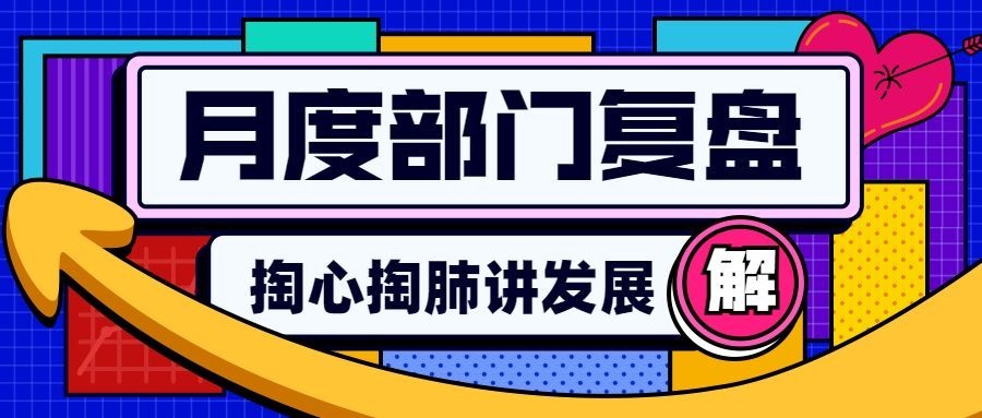 企业月度复盘回顾公众号首图