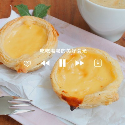 晒美食餐饮词卡简约风plog模板