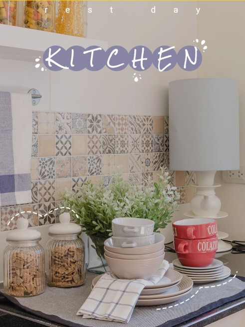 晒生活厨房词卡杂志简约风plog模板预览效果