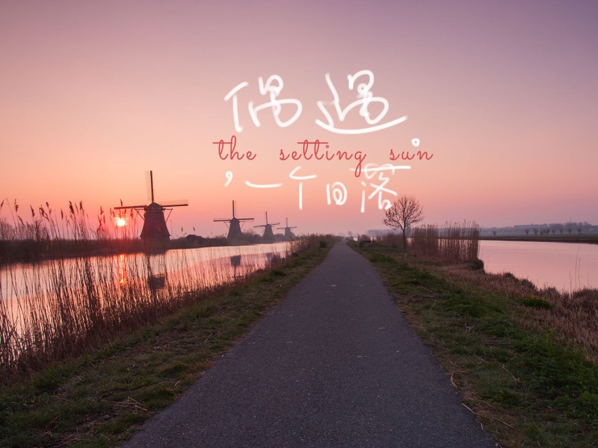 日落风景词卡简约风plog模板预览效果